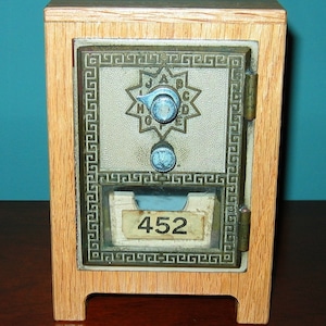 Antique POST OFFICE Lockbox Storage &quot;Locker&quot; from old Post Office Boxes. No. 452 from HAWAII Wonderful Craftsmanship