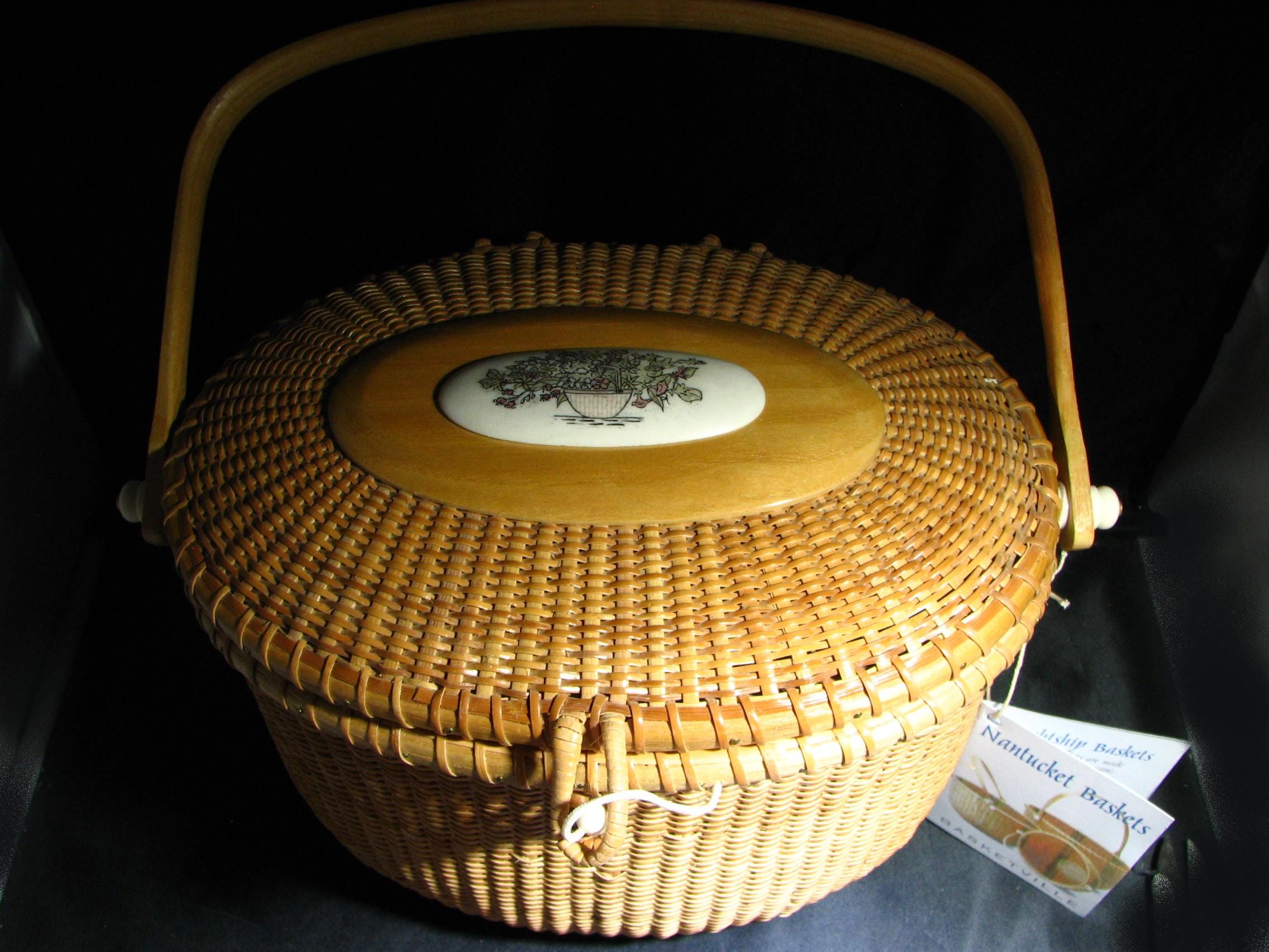 Vintage Nantucket Basket Bag - Etsy