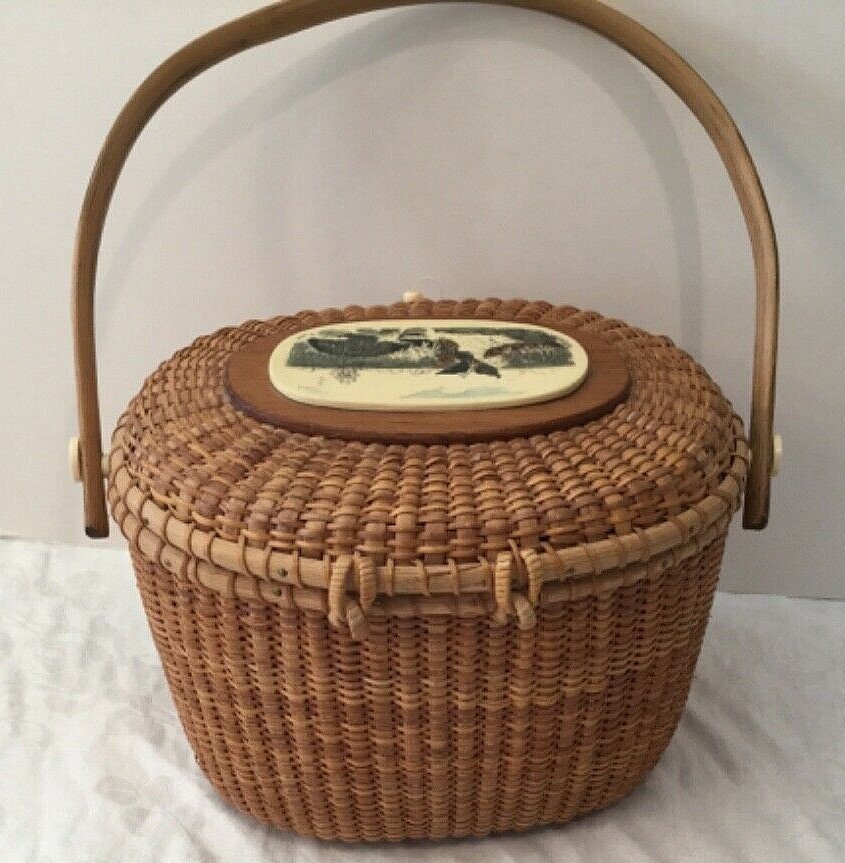 Vintage nantucket basket ナンタケットバスケット　USA Amazon.co.jp: nantucket basket ナンタケットバスケット 楕円型
