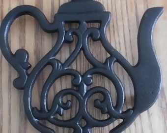 Cast Iron TEAPOT TRIVET- 7" by 7"