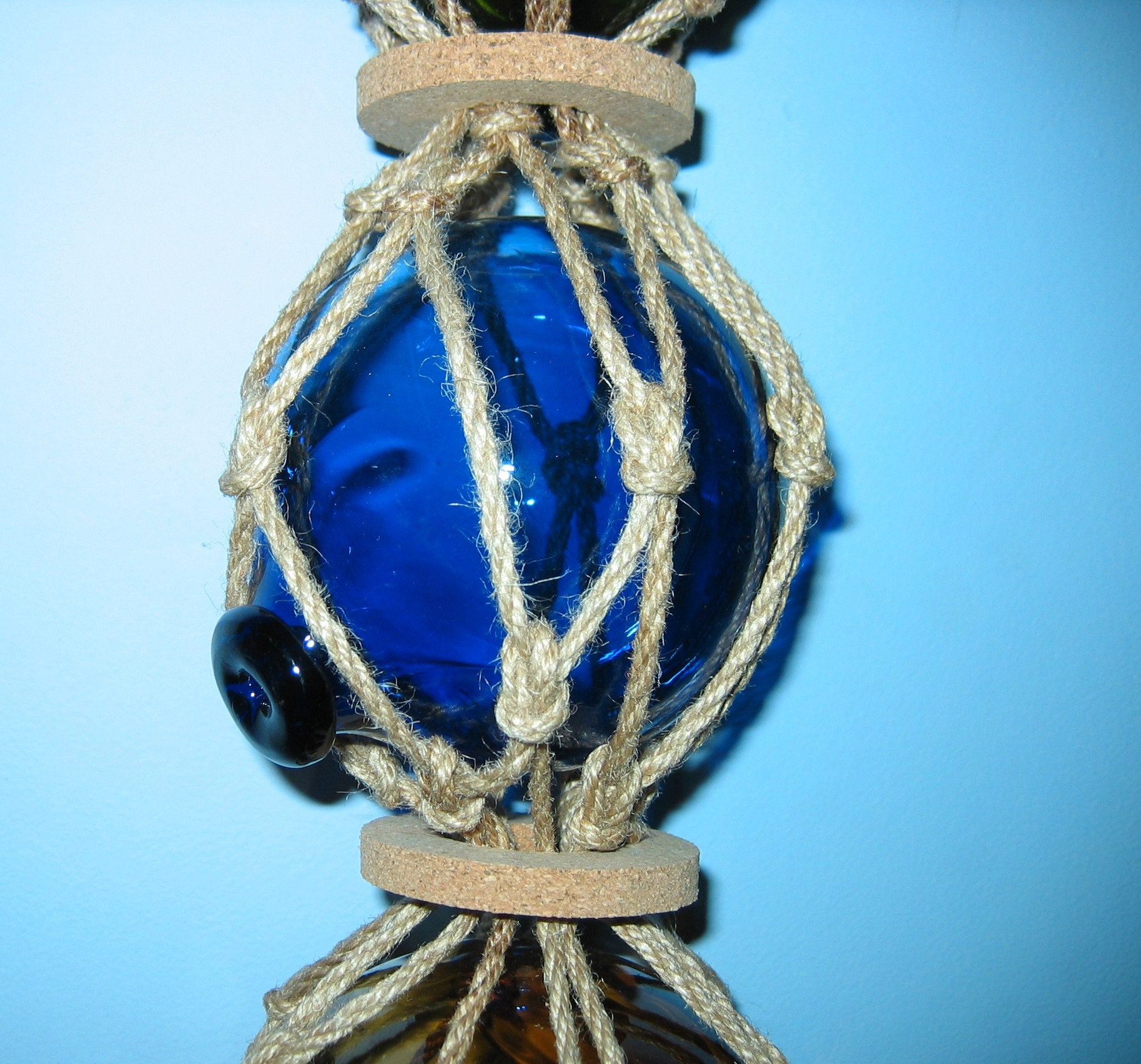 Nautical GLASS FISHING FLOATS With Macrame 22 Long Etsy UK