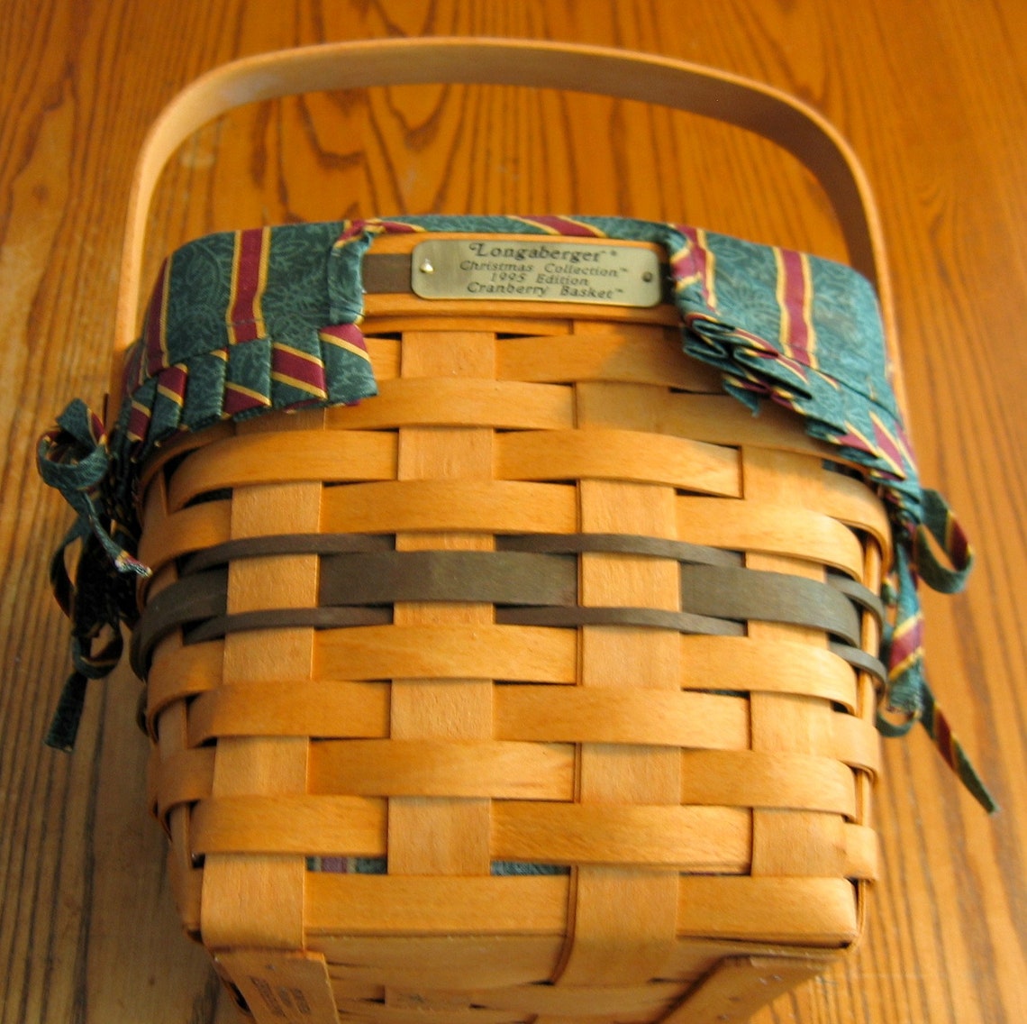 Signed 1995 Longaberger Christmas Collection CRANBERRY BASKET Etsy