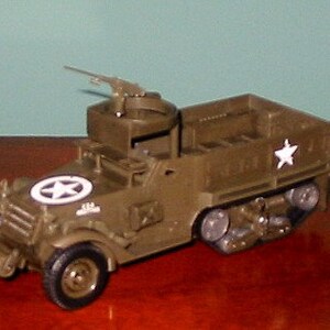 WW2  M3A1 Personnel Carrier HALFTRACK -Assembled Model w/Moveable Tracks, plus Bonus!