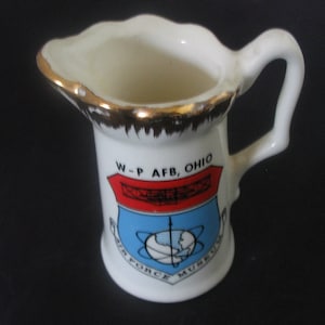 Mini Porcelain Pitcher from Wright-Patterson Air Force Base and Museum- Made in USA