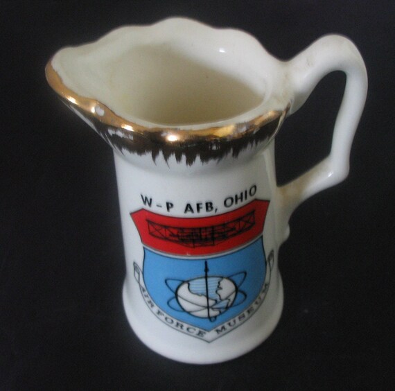 Mini Porcelain Pitcher from Wright-Patterson Air … - image 1