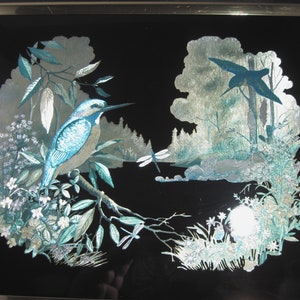Blue Birds Imitation of Korean Najeon in frame. Radiant work