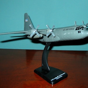 Lockheed C 130 US Air Force HERCULES Aircraft Model on Stand ASSEMBLED 1 Foot Wingspan