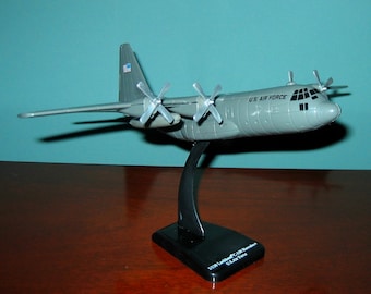 Lockheed C 130 US Air Force HERCULES Aircraft Model on Stand ASSEMBLED 1 Foot Wingspan