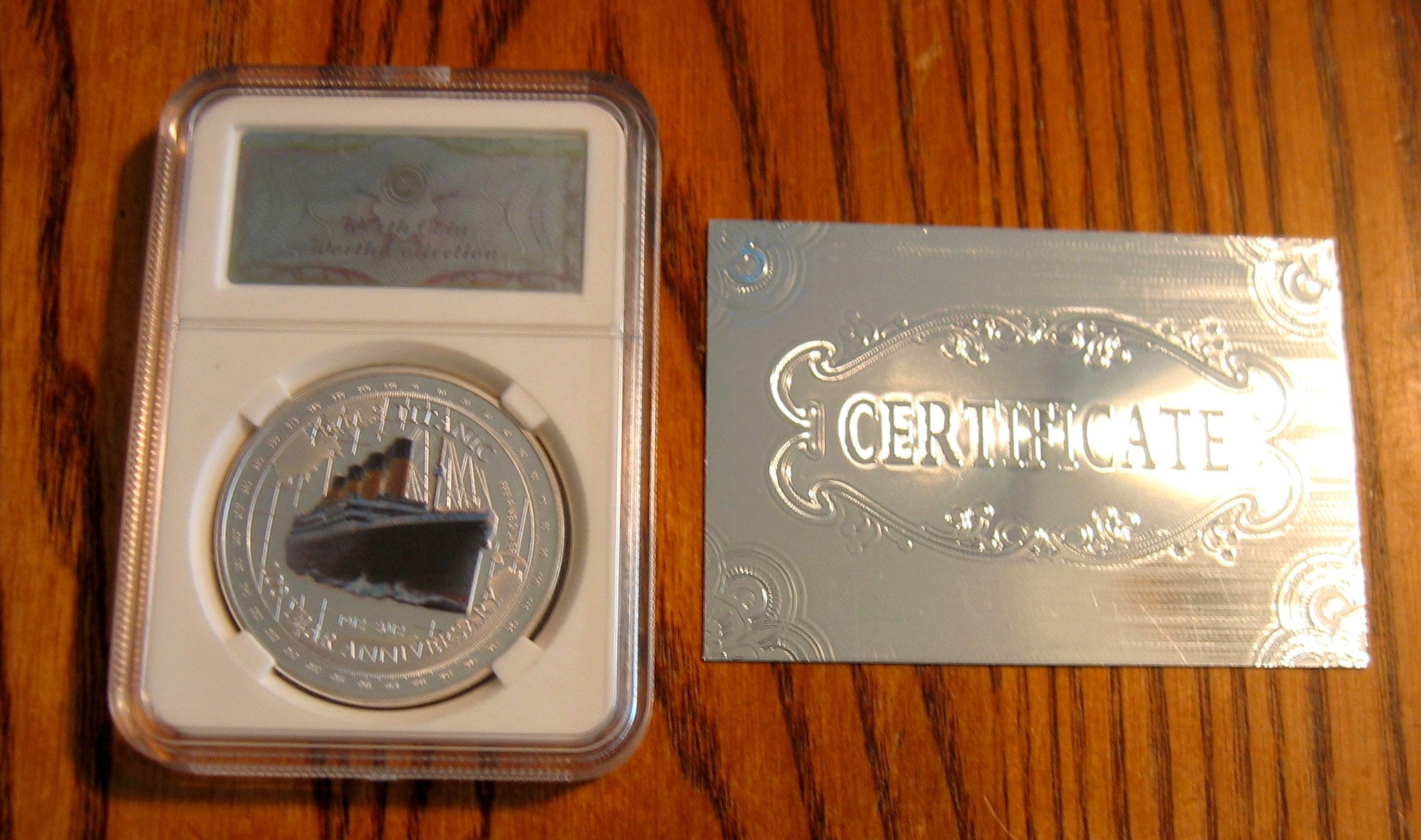 Collection Centurion Argent Fin Pièce Commémorative Titanic RMS