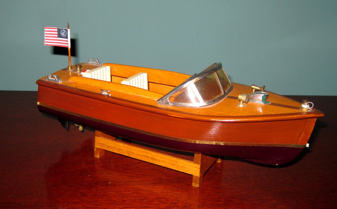 Wooden Boat Model Chris Craft Type Mahogany Runabout SPEED BOAT Etsy