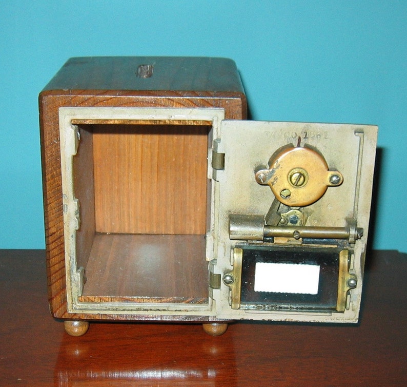 Antique POST OFFICE Lockbox Bank from old Post Office Boxes. Etsy