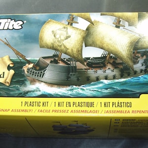 Ship Model Ship Pirate Ship Plastic From One Collection 8 5/16x7 1/2in