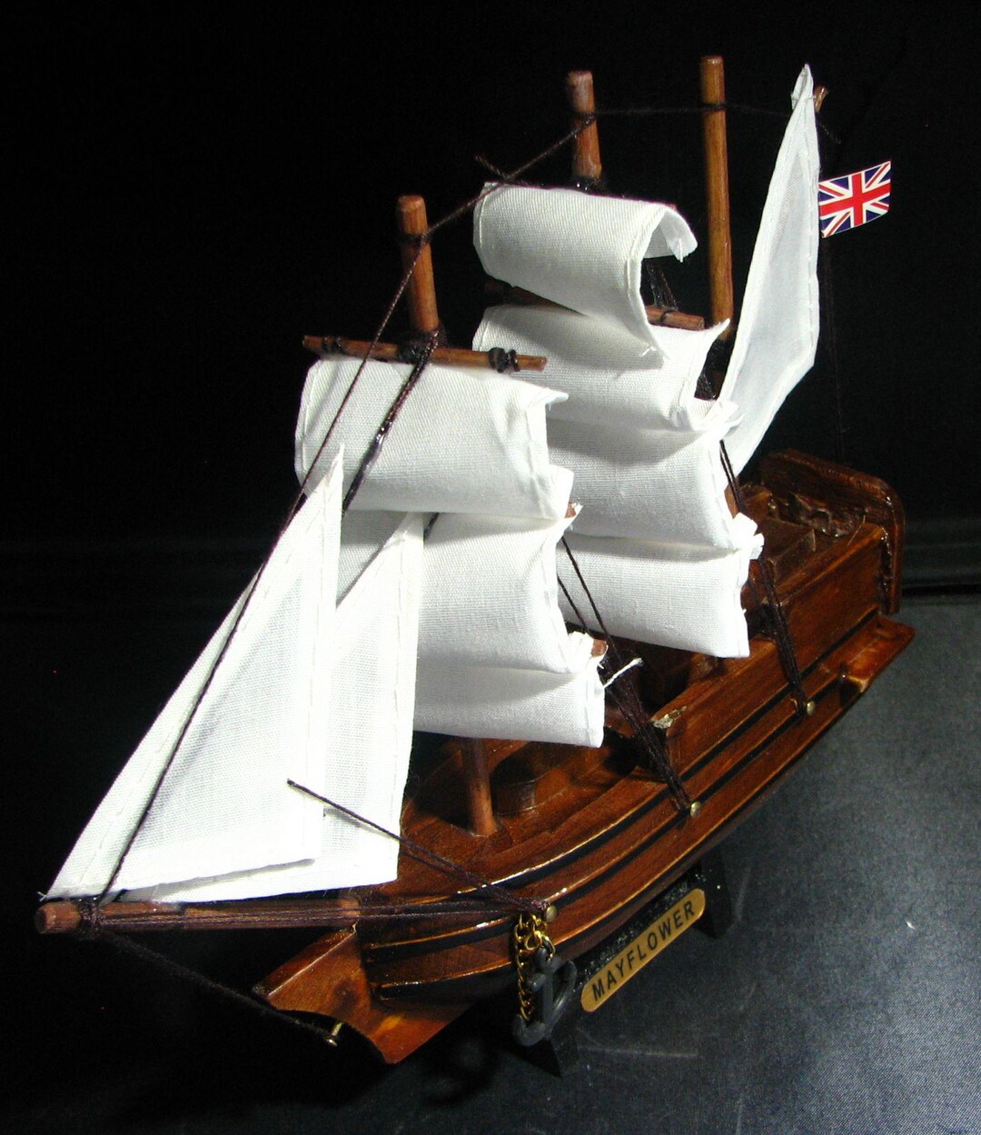 木製メイフラワー号模型船 全長7インチ - 完全組み立て済み - Etsy 日本