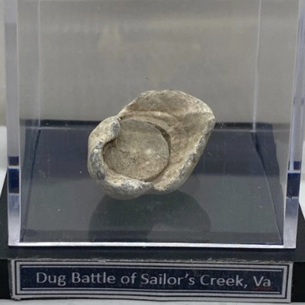 Dug Civil War Williams Cleaner Shot Bullet BATTLE of SAILOR'S CREEK plus Pewter Mortar Cannon