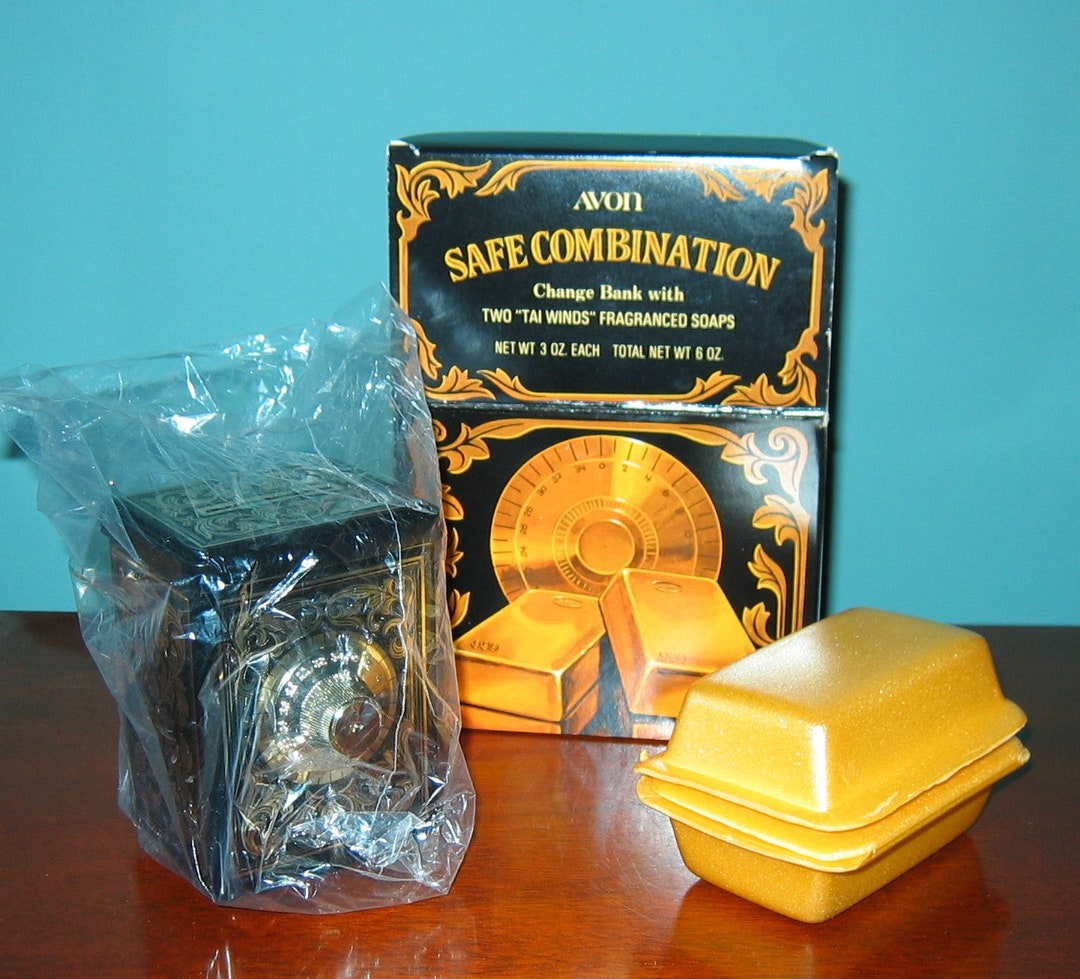 Vintage AVON Combination Metal Coin Bank With Gold Bar Soap MINT W ...