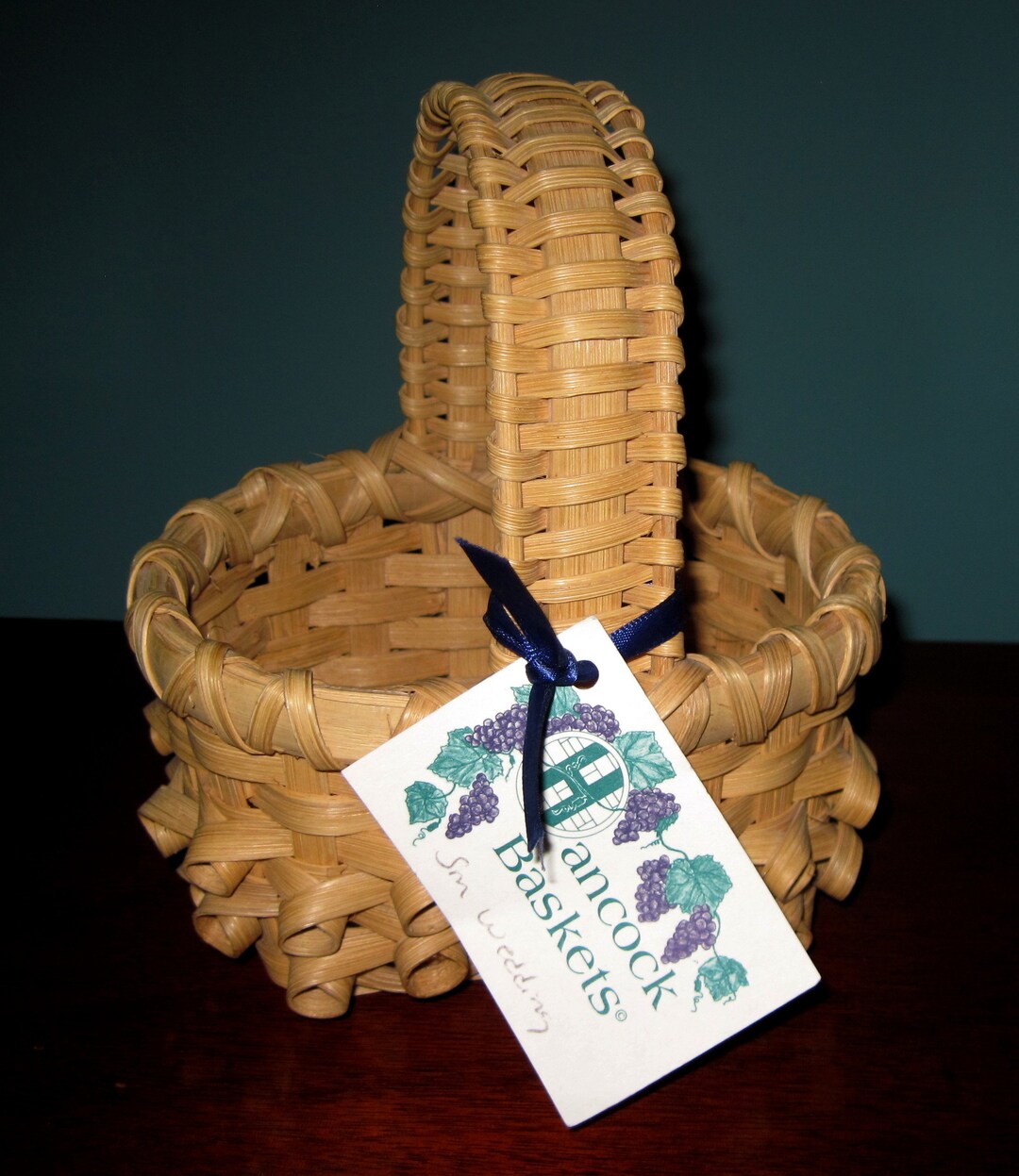Small WEDDING BASKET by Hancock Baskets New Hampshire Vintage Etsy