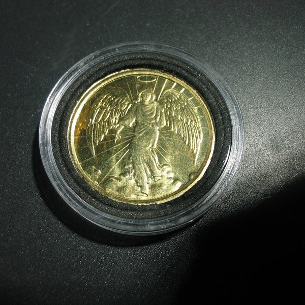 Beautiful Mint Angel Coin/Medal in Protective Capsule- Guardian Keepsake