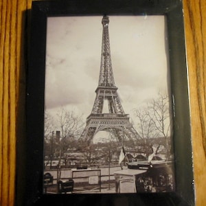 Vintage framed Black and White Photograph of theEIFFEL TOWER