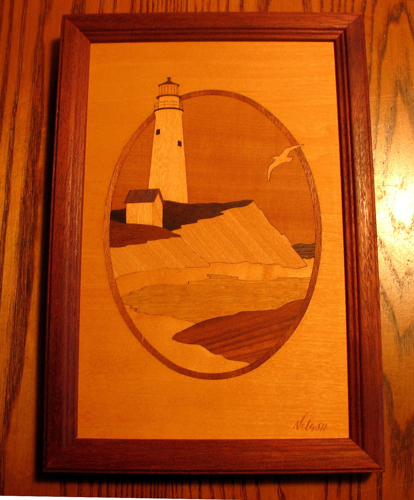 Boston Lighthouse 1783 BEAUTIFUL WOOD Inlay MARQUETRY by - Etsy