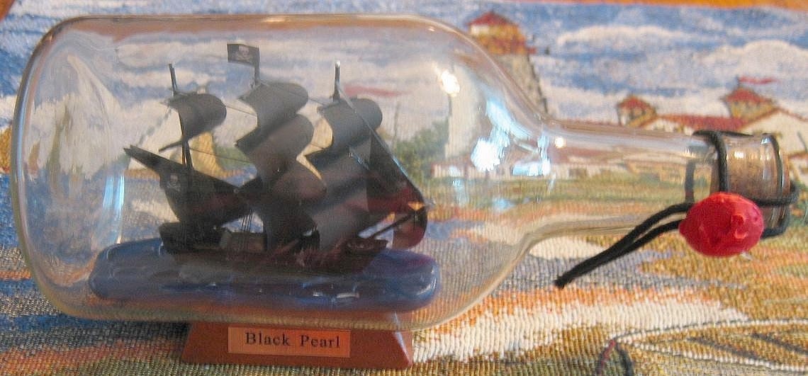 Pirate Ship in a Bottle BLACK PEARL 3 Masted8 1/2 Etsy Australia