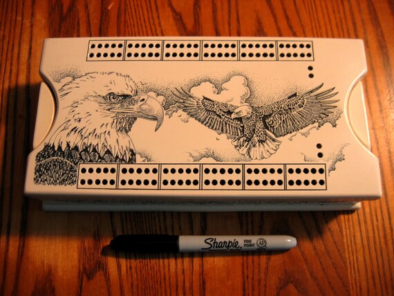 Scrimshaw Americana Pen Box