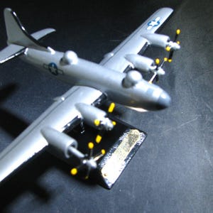 B-29 Superfortress WW2 Bomber Airplane - Mini Wooden Model on stand - Hand Painted