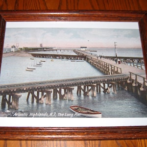 Framed Photo of the Atlantic Highlands Steamship/Train Pier and Trackage