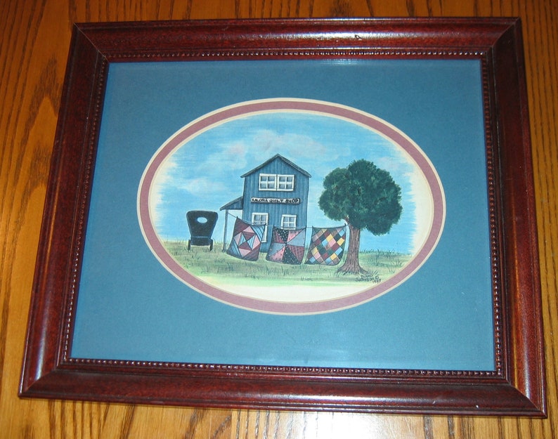 Framed Art Print of KALONA IOWA Amish Quilt Shop by Diane Etsy