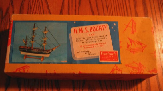 Vintage Wooden Ship Model Kit Of The Hms Bounty Made By Wooden Ship Model Kit Of The Hms Bounty