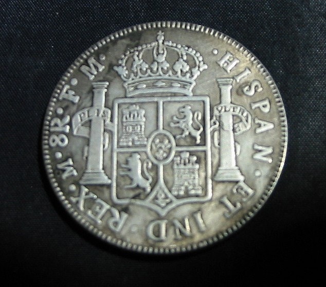 1776年 スペイン 8レアル「ピース・オブ・エイト」スペインドル銀貨