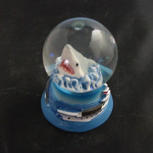 JAWS Mini Shark Snow Globe 2 1/2&quot;  Tall