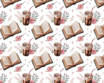 Tessuto Books & Coffee - Venduto a mezzo metro