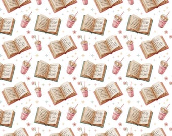 Tessuto Books & Coffee - Venduto a mezzo metro