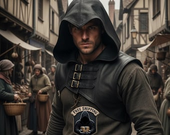 Mittelalterliche Assassinen-Kapuze, Kapuzenzubehör für Assassinen-Look, Wikinger-Krieger-Kapuze für Dress-Up Wear, Renaissance