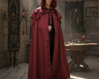 Mittelalterlicher Assassinen Umhang, Cosplay Umhang, Assassins Creed, Wikinger Outfit, Renaissance Assassinen Umhang für Erwachsene