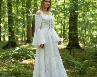Mittelalter Kleid für Frauen, Wikinger Kleid für LARP, Renaissance Gewandung, Historisches Renaissance Gewand