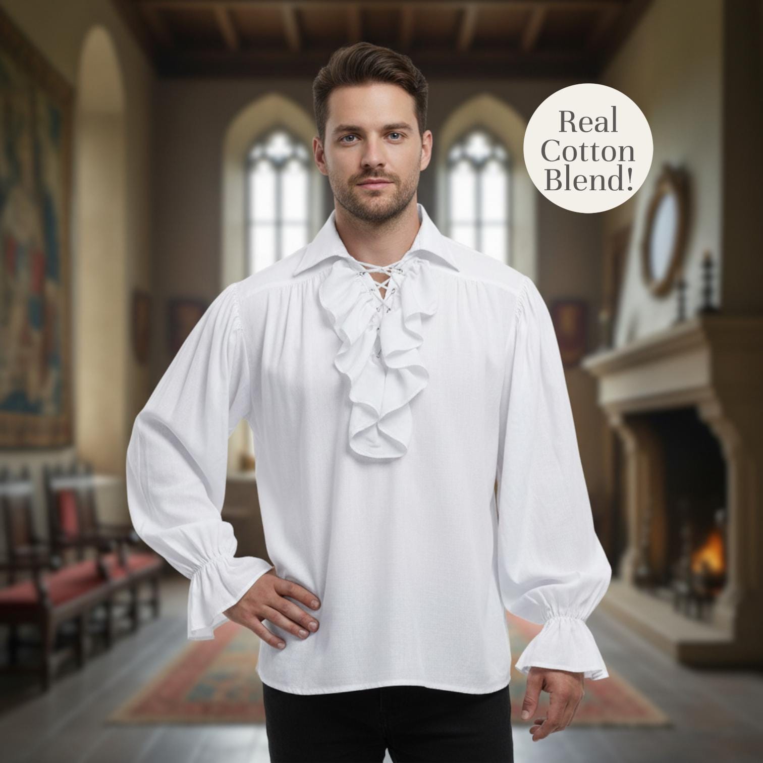 Chemise Boutonnée à Manches Longues Pour Homme, Motif Robot De Dessin