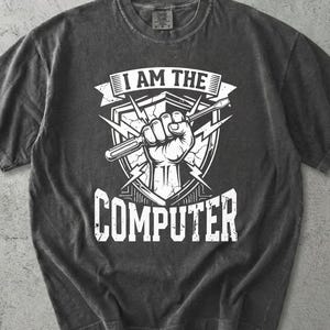 T-shirt grappige automonteur computer retro slogan, cadeau monteur programmeur, retro tech autoreparatie grafisch T-shirt, Comfort Colors®shirt