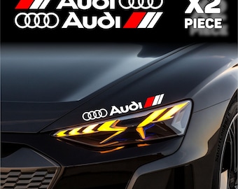 Audi Racing Vinyl Decal – Motorsport Car Styling (11 Inch, Set of 2)