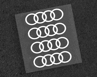 Audi Logo Stickers | Durable Heat Resistant Vinyl Car Decals