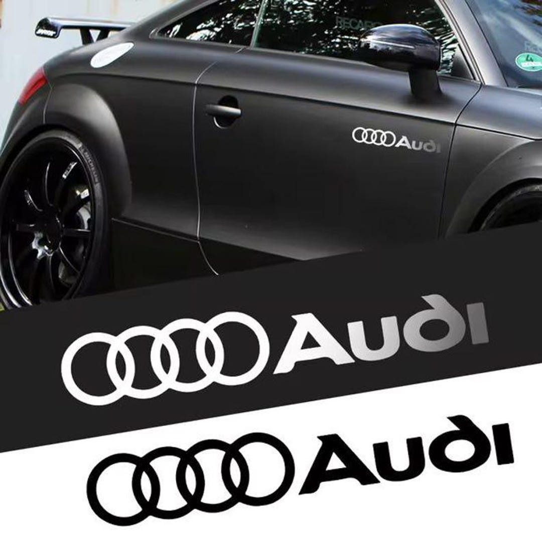 Audi Inspired Car Vinyl Decal – Aftermarket Auto Emblem Sticker for ...