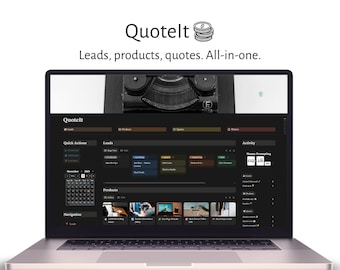 QuoteIt – Notion Template to Automate Leads, Products, and Quotes for business