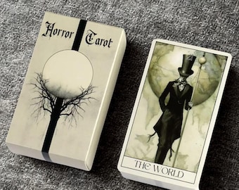 Deck de tarot horreur gothique : 78 cartes style cavalier