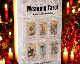 Jeu de tarot pour débutants : 78 cartes avec des significations, mots-clés inversés (antique)