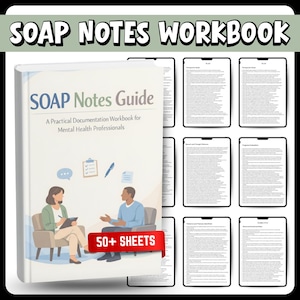 SOAP Notes Guide, Therapist SOAP Notes, Therapist Resource, EMR Soap Notes, Clinical Notes, Therapist Note Template, Mental Health
