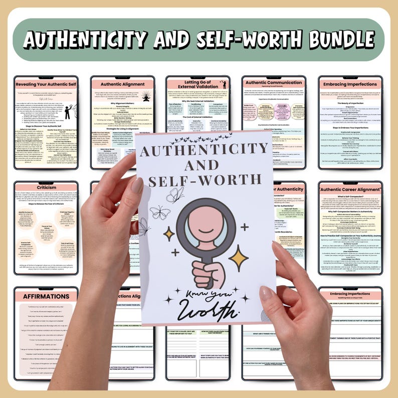 Self Worth Mega Bundle 200+ Worksheets | Self Esteem Workbook ...