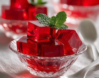 Receta de cubos de gelatina bariátrica / Postre saludable, snack sin azúcar (Descarga en PDF)