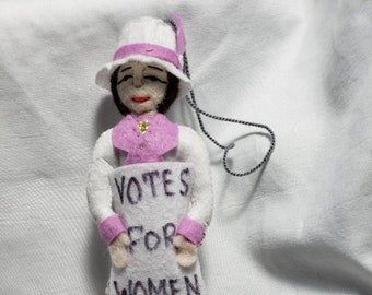 Votes For Women Ornament Hand Made Wool Felt Silk Road Bazaar