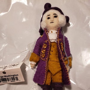 George Washington Wool Felt  Hand Made  Collectible Auto Decoration