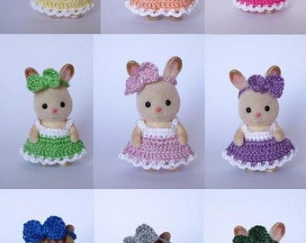 Sylvanian Families/ Calico Critters Crochet   Clothes for BABY  size 1.8"   Made to ORDER